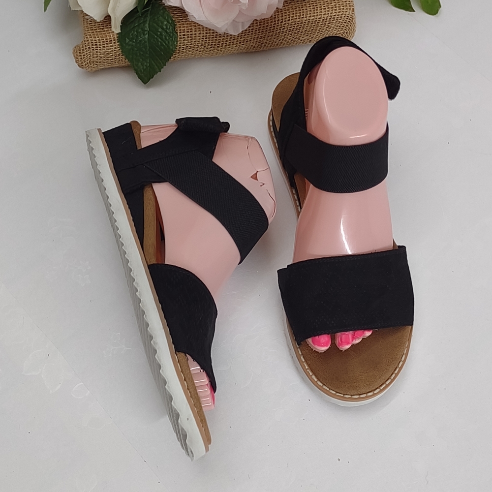 BOBS from Skechers Black and Tan Sandals